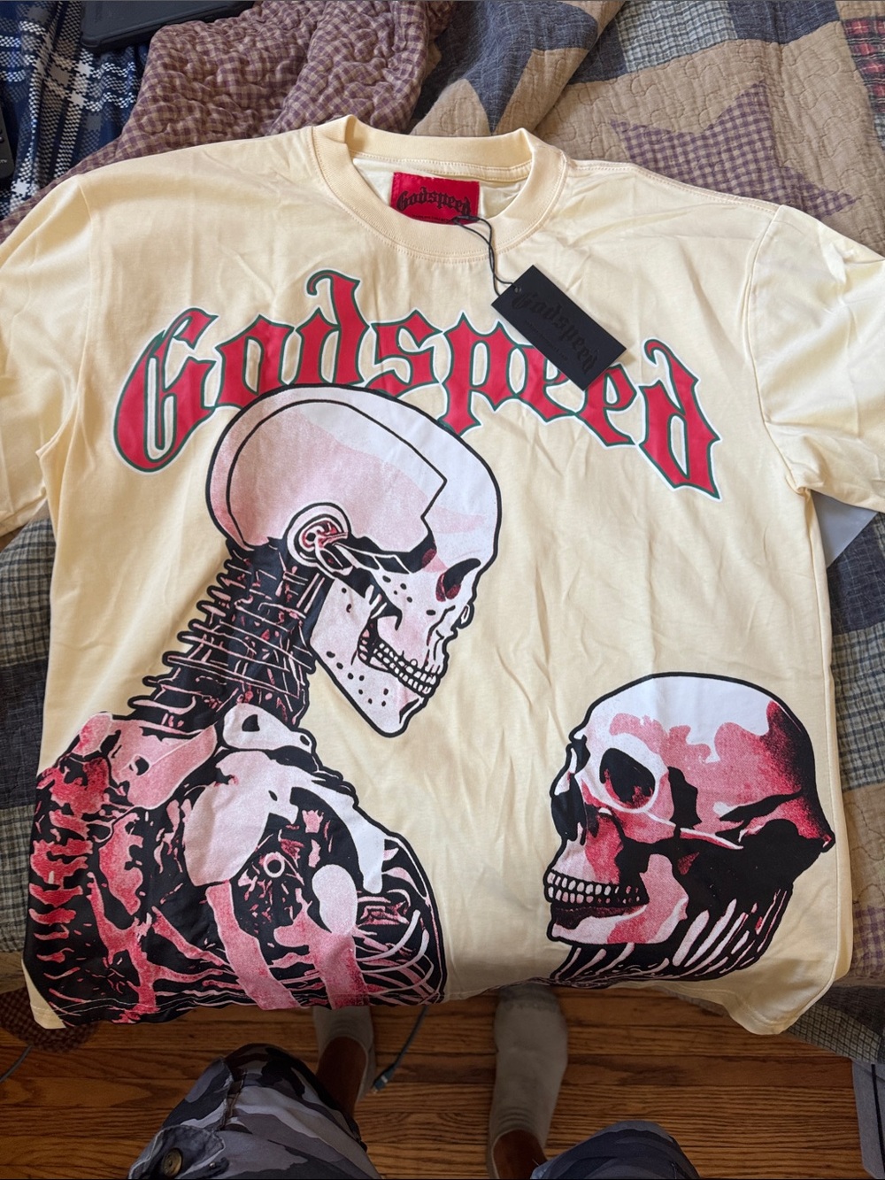 Godspeed Graphic Short Sleeve Tee in Cream
